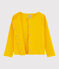 Cardigan en coton enfant fille jaune JAUNE
