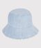 Capeline enfant en chambray bleu
