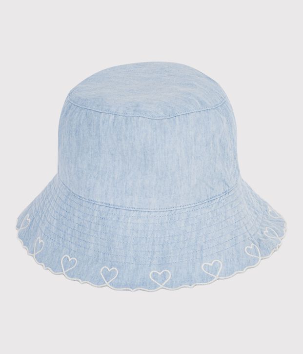 Zonnehoedje voor kinderen van chambray blauw