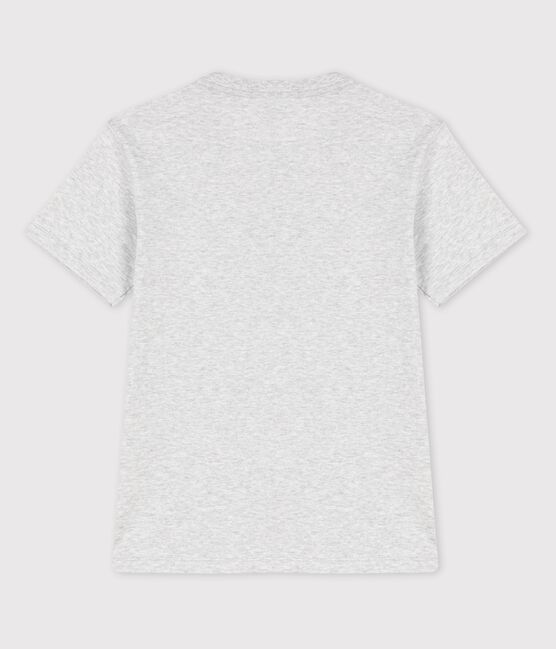 Katoenen T-shirt met korte mouwen voor jongens grijs POUSSIERE CHINE