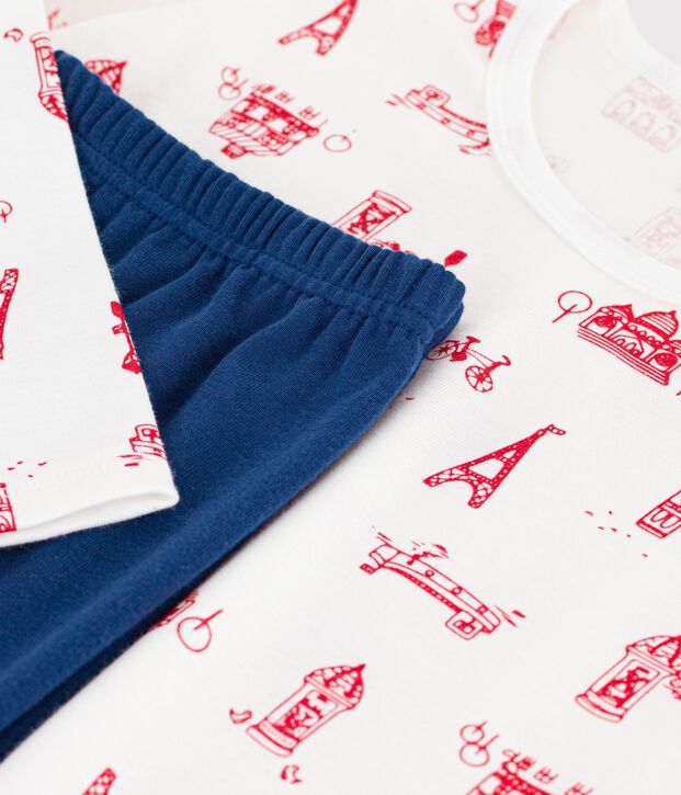 Pyjama  en coton bleu/multicouleur