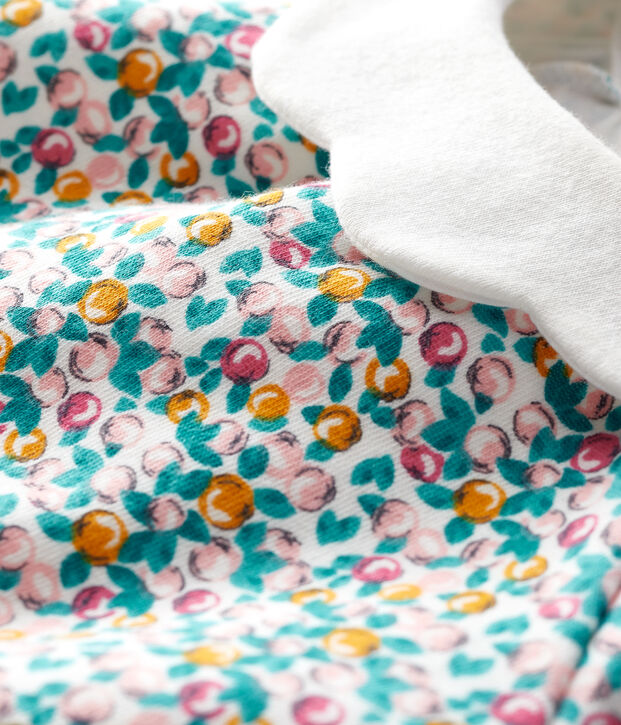 Blouse met lange mouwen babymeisje wit/multicouleur
