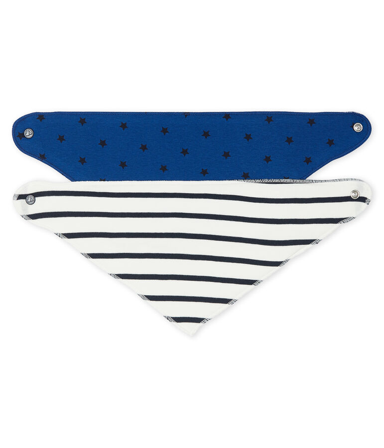 Set van 2 bandana-slabbetjes voor baby jongen multicouleur