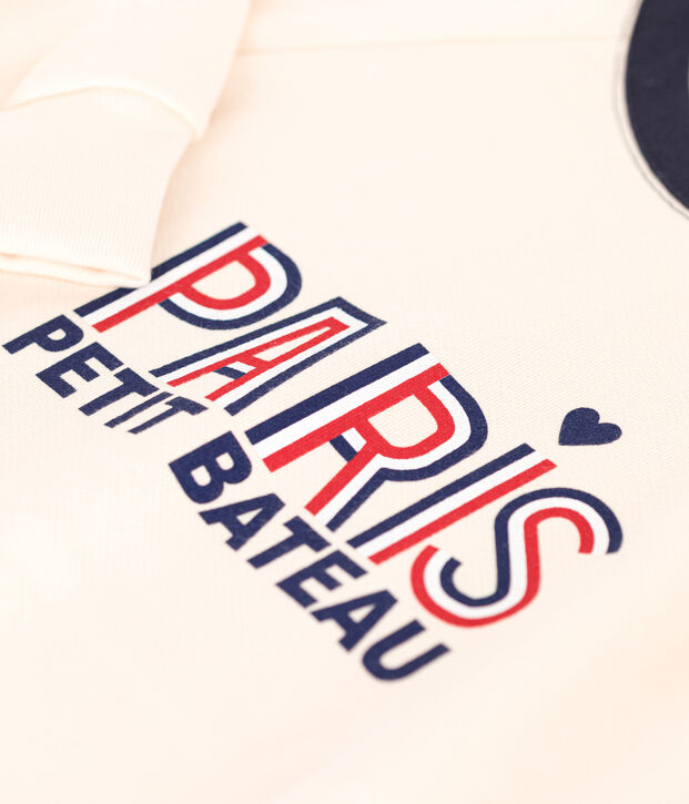 Sweatshirt van fleece voor dames ecru