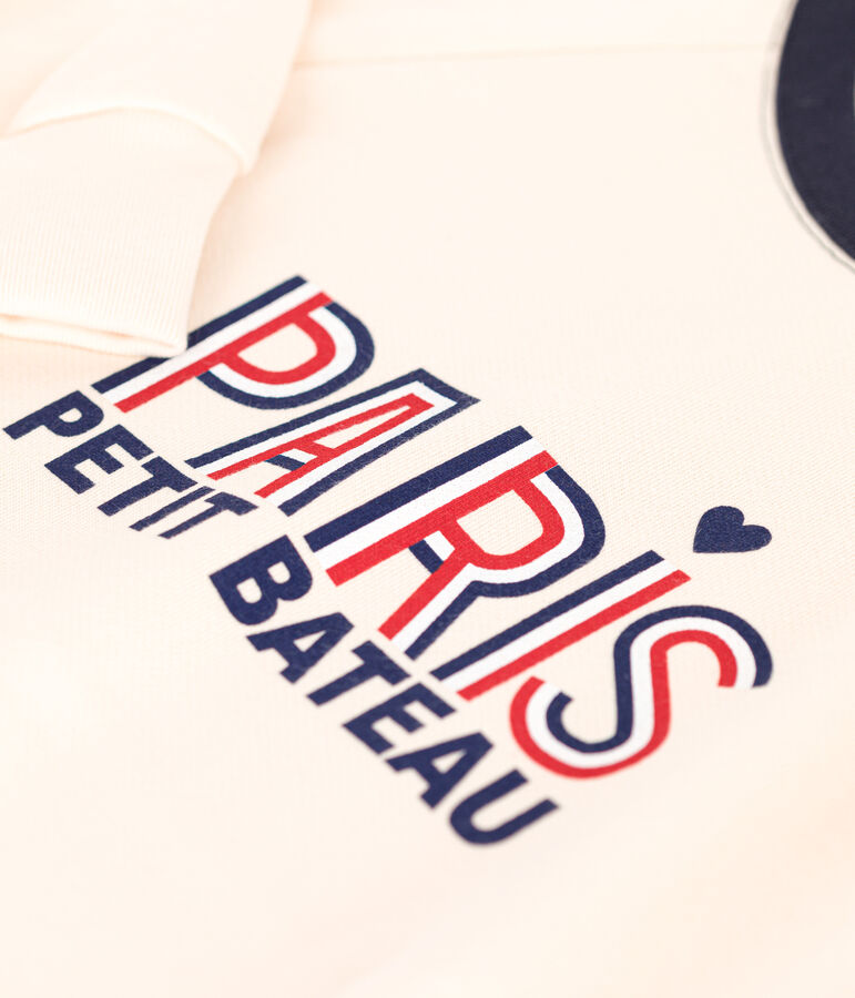 Sweatshirt van fleece voor dames ecru