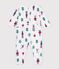 Pyjama b&eacute;b&eacute; en molleton ouverture dos imprim&eacute; No&euml;l blanc/multicouleur
