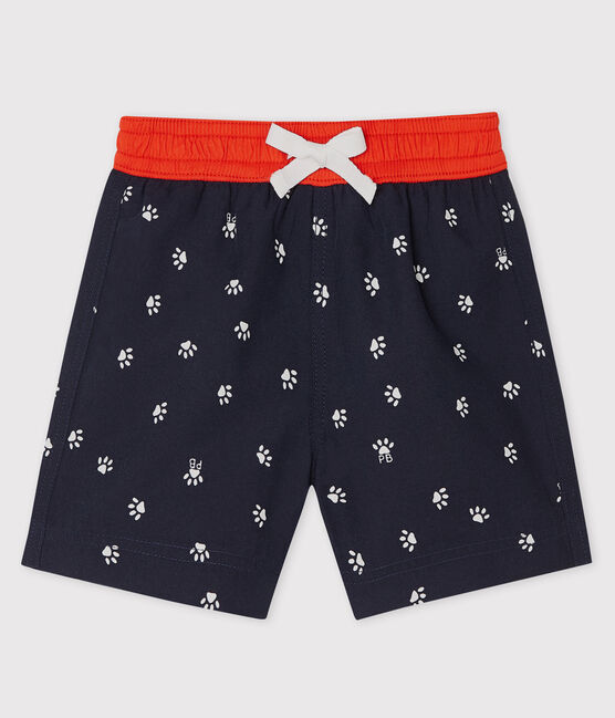 Strandshort met print babyjongen blauw SMOKING/wit MULTICO