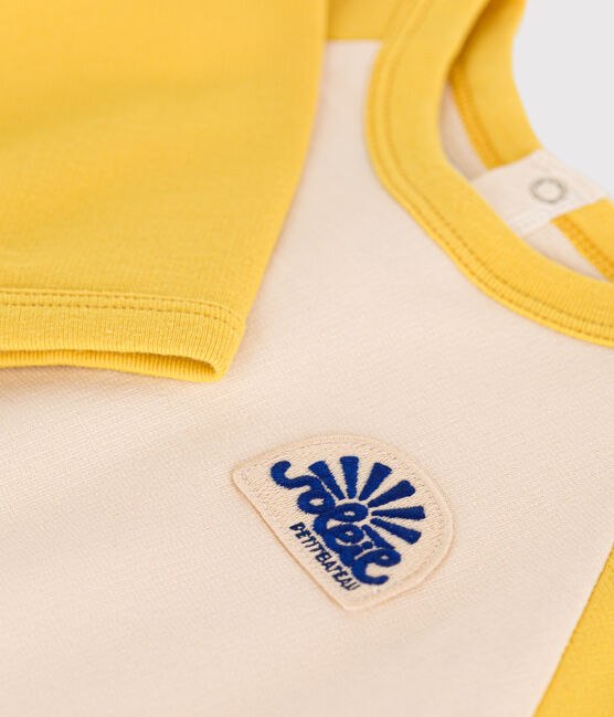 Sweatshirt van dunne fleece voor baby's geel AVALANCHE/ NECTAR