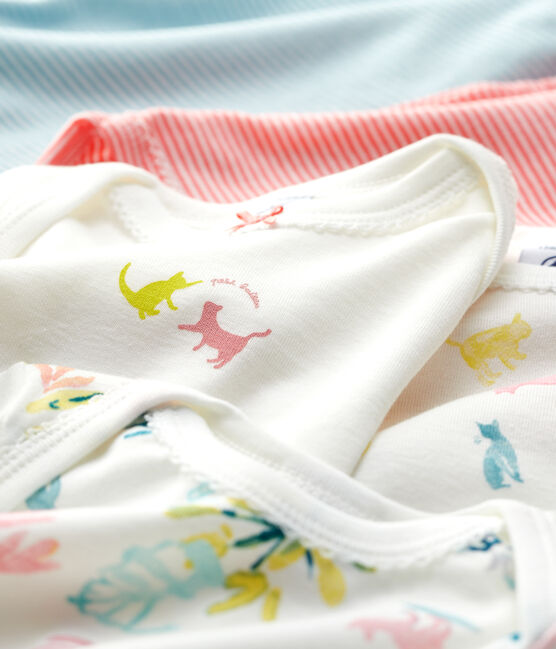 Set van 5 rompertjes met lange mouwen voor babymeisjes variante 1