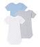 Set van drie body's voor babyjongens wit .