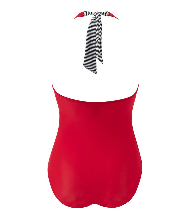 Maillot de bain 1 pi&egrave;ce femme rouge TERKUIT