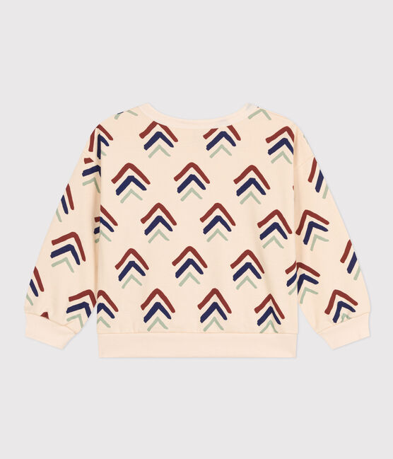 Sweatershirt met print in molton voor kinderen wit AVALANCHE/ MULTICO