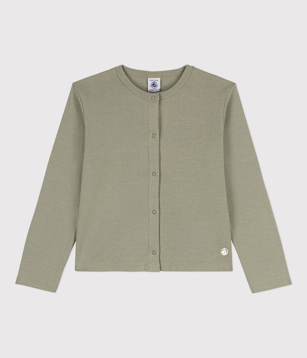 Vest voor meisjes in katoen groen