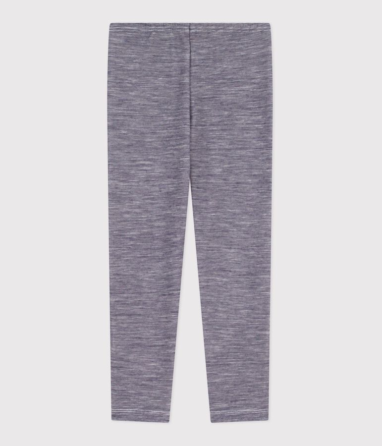 Kinderlegging van wol en katoen met strepen blauw/wit