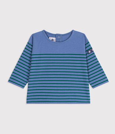 Tee-shirt b&eacute;b&eacute; en coton manches longues &agrave; rayures