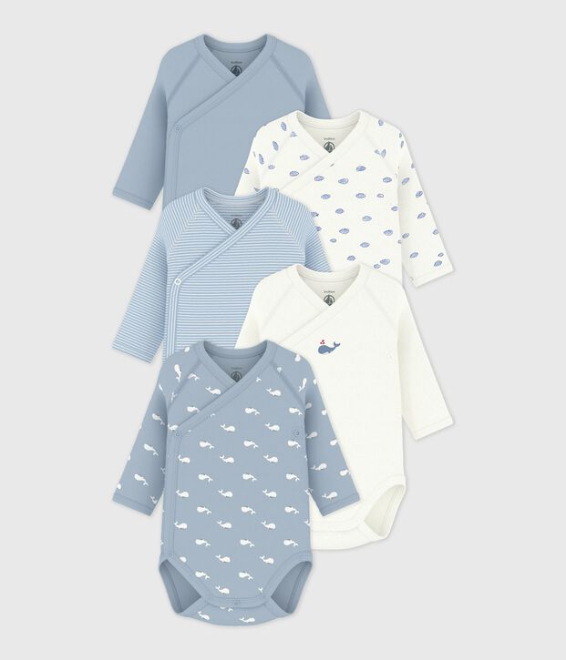 Set van katoenen babyrompertjes met lange mouwen en print multicouleur