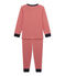 Pyjama garçon milleraies rouge FROUFROU/beige COQUILLE