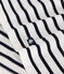 Gestreepte katoenen marinetrui voor dames wit MARSHMALLOW/blauw SMOKING