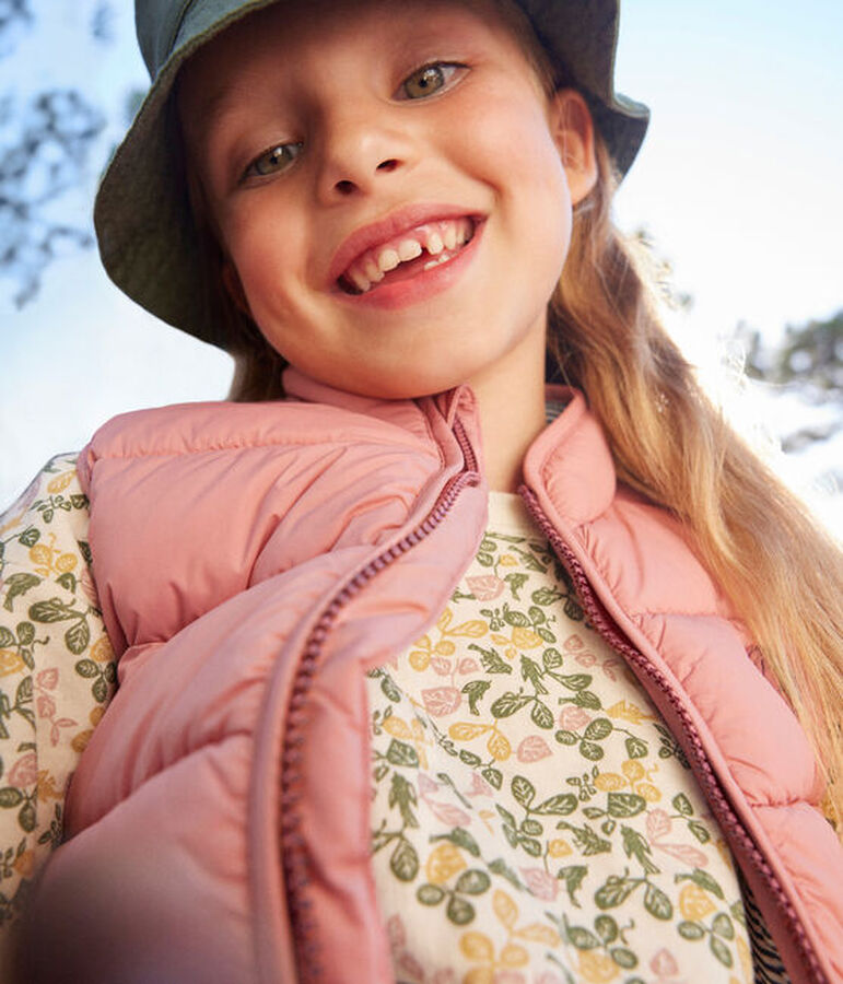 T-shirt met lange mouw bedrukte tubic voor meisjes ecru/multicouleur