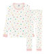 Pyjama petite fille coupe très ajustée en côte