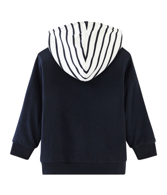 Sweatshirt zippé réversible enfant garçon bleu SMOKING