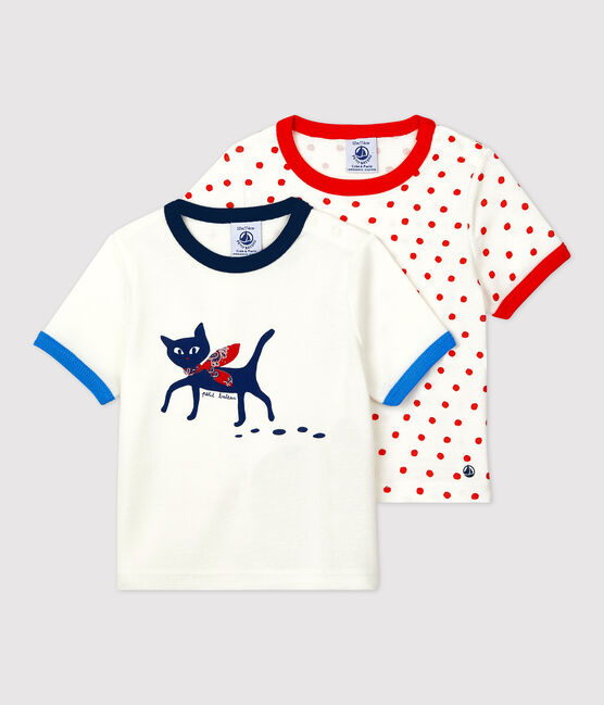 Set met 2 T-shirts met korte mouwen voor baby's variante 1