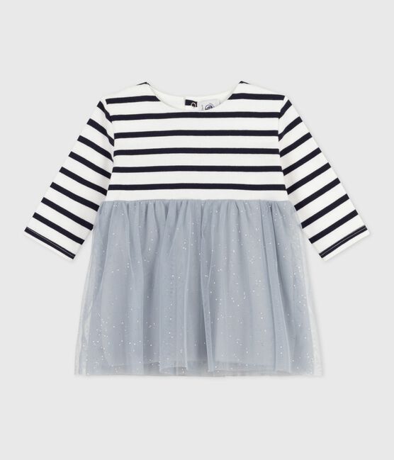 Robe bébé bi-matière manches longues CO2/ MULTICO