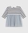 Robe bébé bi-matière manches longues CO2/ MULTICO