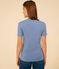 L'Iconique, effen katoenen T-shirt voor dames bruin FAMEUX
