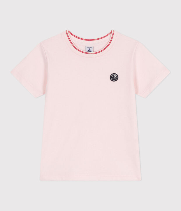Effen katoenen T-shirt met korte mouwen voor kinderen FLEUR