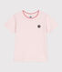 Effen katoenen T-shirt met korte mouwen voor kinderen