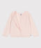 Cardigan enfant coton point fantaisie rose FLEUR