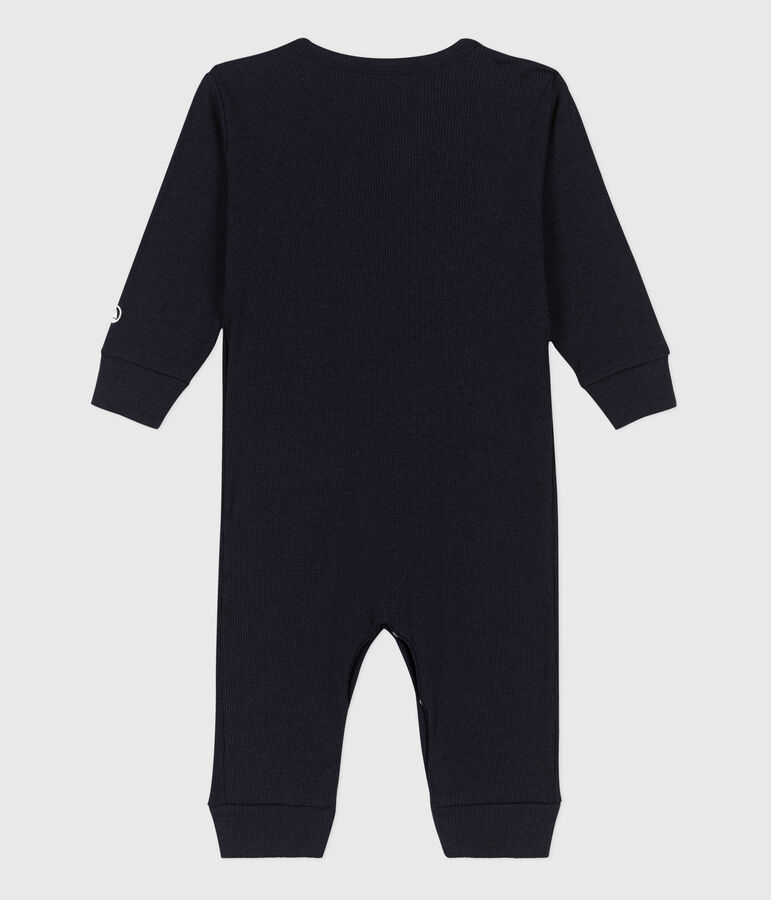 Dors-bien sans pieds en coton lyocell bleu SMOKING