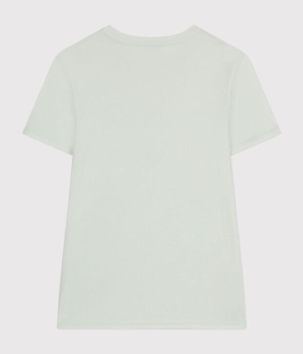 Tee-shirt l'Iconique en coton uni femme bleu