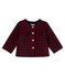 Vest met vichyruitjes voor babymeisjes rood OGRE/blauw SMOKING