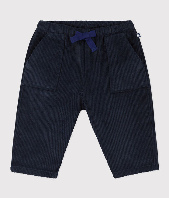 Pantalon en velours grosses côtes bébé bleu SMOKING
