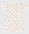 Combinaison courte imprimée en coton bébé blanc MARSHMALLOW/blanc MULTICO