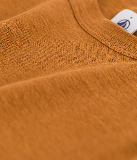 L'ICONIQUE, T-shirt voor dames in linnen bruin TOAST