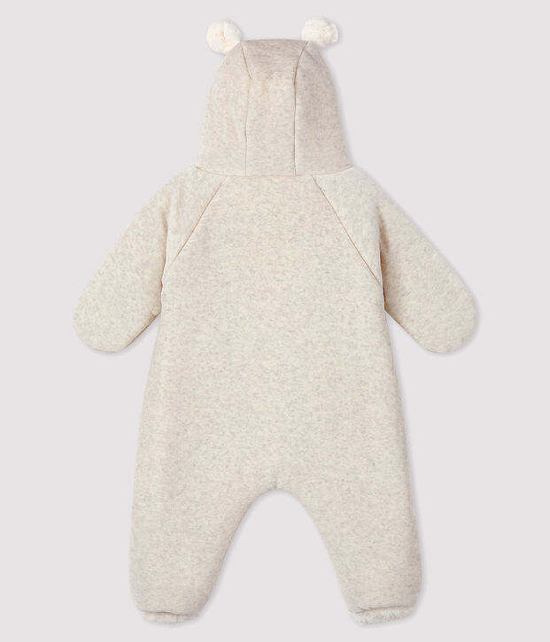 Combipilote ours b&eacute;b&eacute; en velours beige chin&eacute;