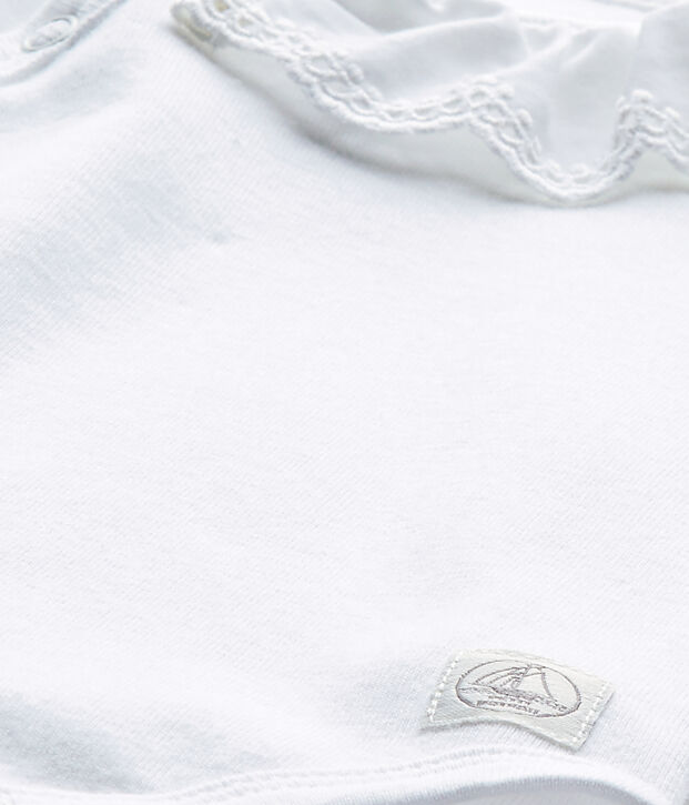 Eerste body voor babymeisjes wit