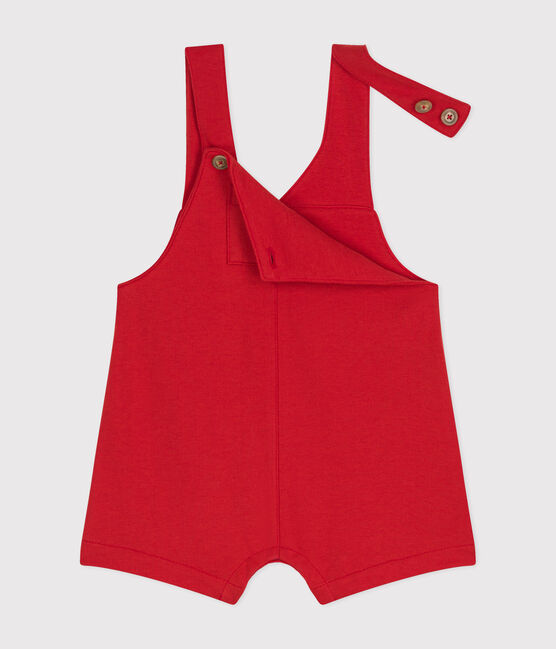 Korte babysalopette van lichte fleece rood AURORA