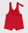 Korte babysalopette van lichte fleece rood AURORA
