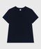 Le Droit, effen katoenen T-shirt voor dames blauw SMOKING