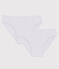 Lot de 2 culottes ajourées petite fille en coton biologique variante 1