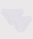 Lot de 2 culottes ajourées petite fille en coton biologique
