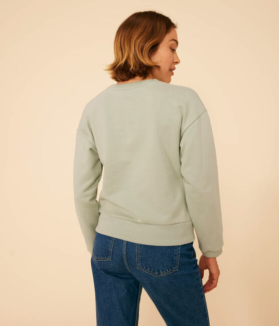 Sweatshirt van fleece voor dames groen HERBIER