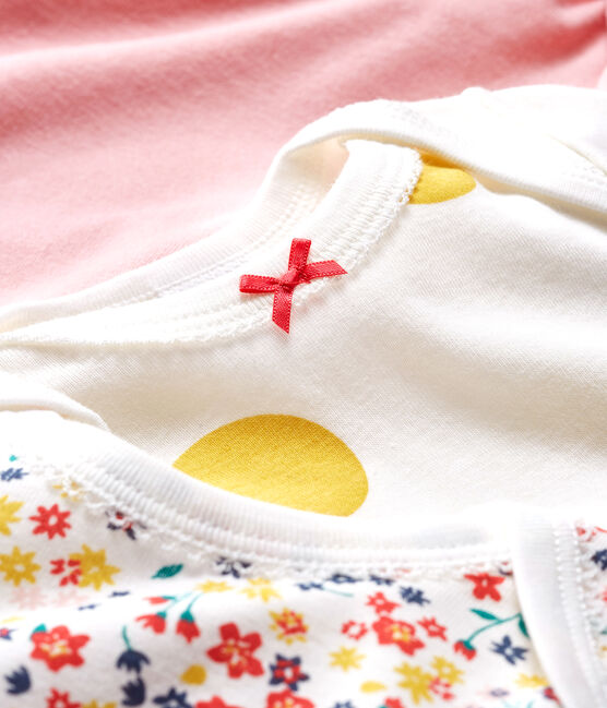 Drie rompertjes met lange mouwen voor babymeisjes variante 1