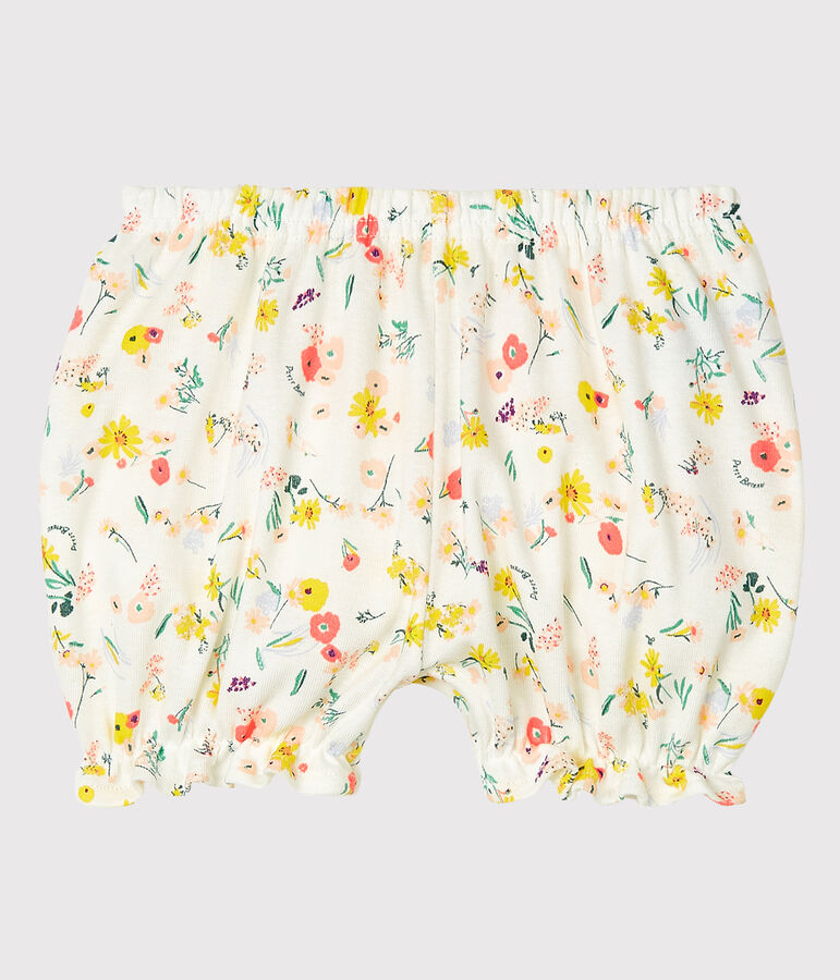Bloomer broek met print babymeisje wit MARSHMALLOW/wit MULTICO