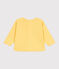 Sweat bébé en coton uni jaune ORGE