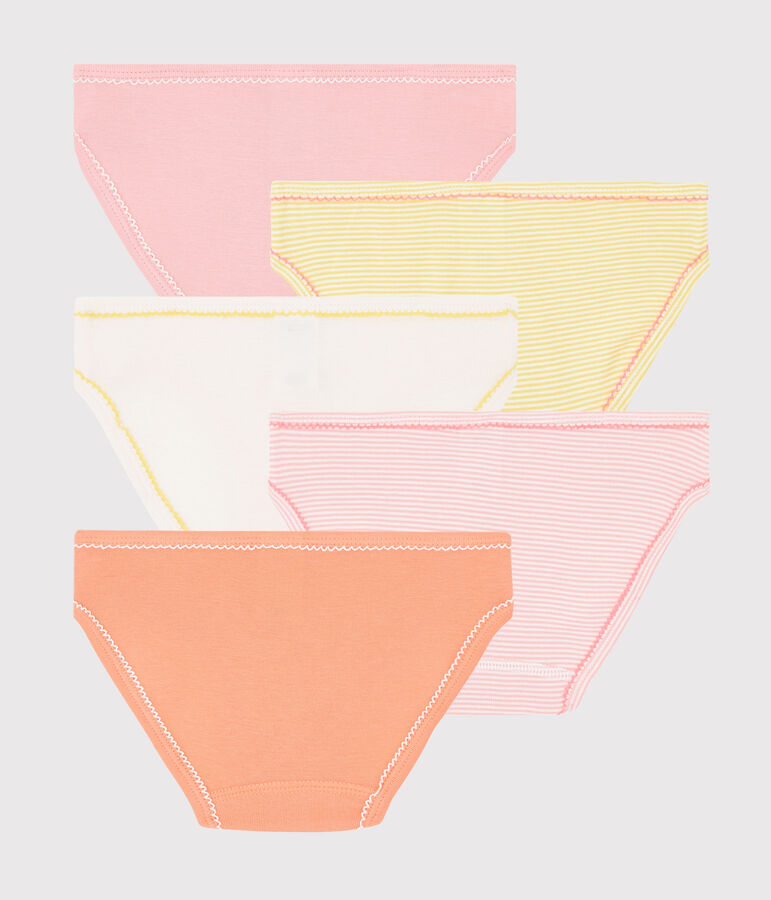 Lot de 5 culottes animaux yoga petite fille multicouleur